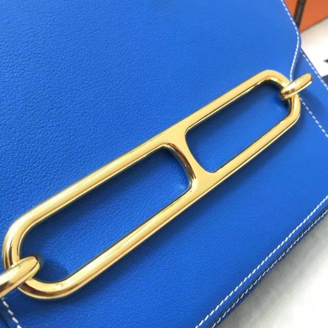 Hermes original swift leather roulis bag R018 royal blue