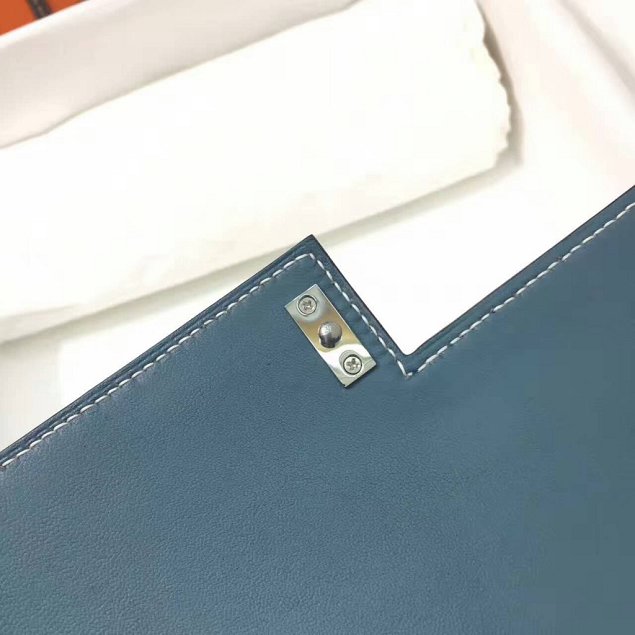 Hermes original epsom leather verrou chaine mini bag V18 light blue