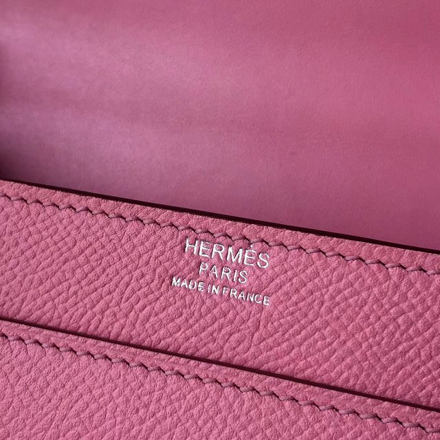 Hermes original epsom leather verrou chaine mini bag V18 pink