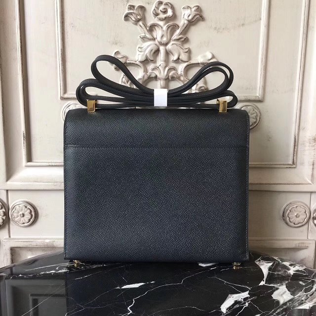 Hermes original epsom leather verrou chaine bag V23 black