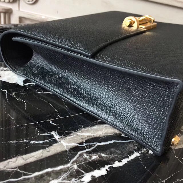 Hermes original epsom leather verrou chaine bag V23 black