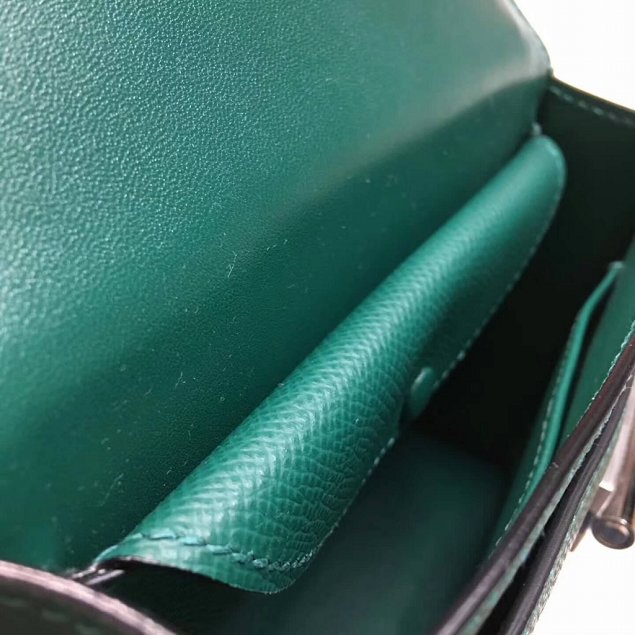 Hermes original epsom leather verrou chaine bag V23 vert fonce