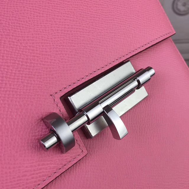 Hermes original epsom leather verrou chaine bag V23 pink