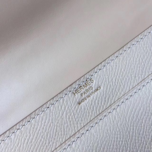 Hermes original epsom leather verrou chaine bag V23 white