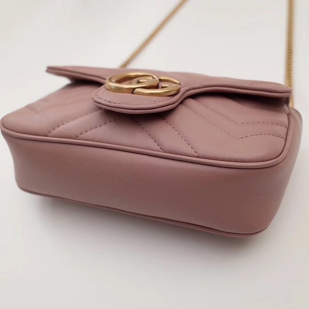 GG original calfskin marmont super mini bag 476433 nude