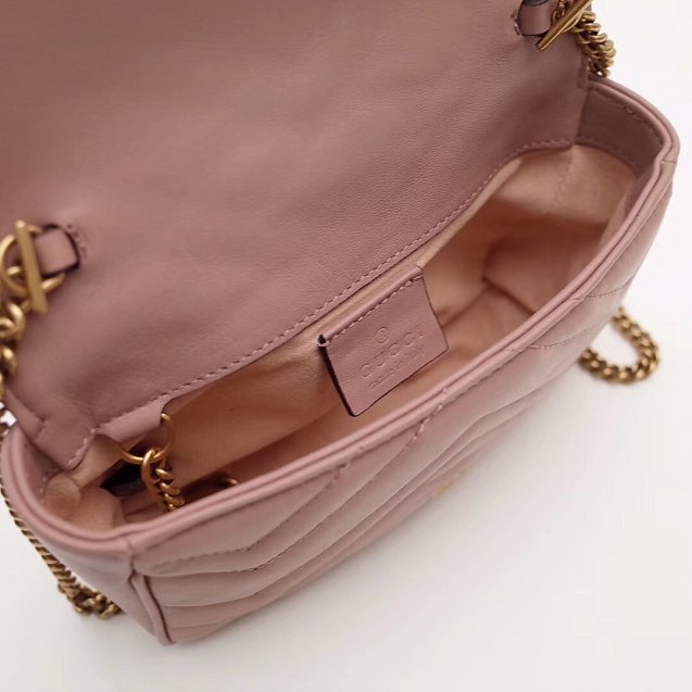 GG original calfskin marmont super mini bag 476433 nude