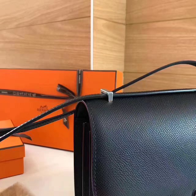 Hermes original epsom leather constance bag C23 black