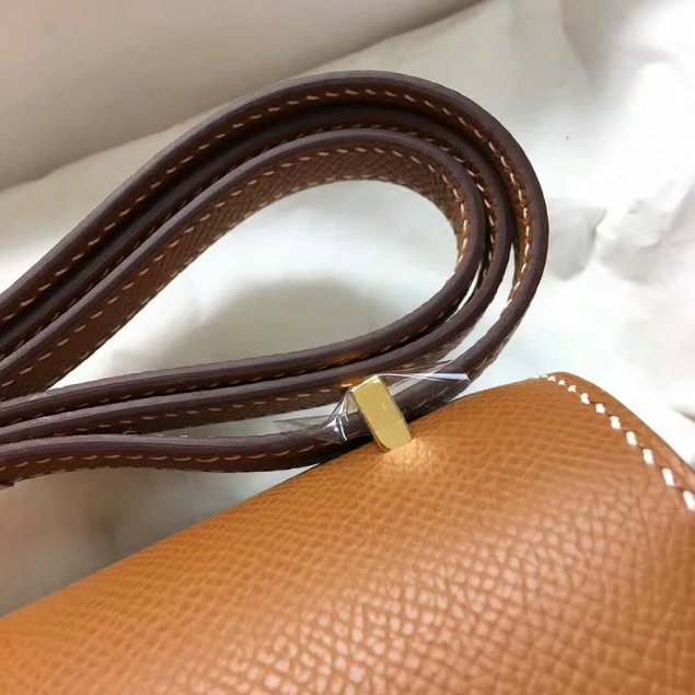 Hermes original epsom leather constance bag C23 coffee