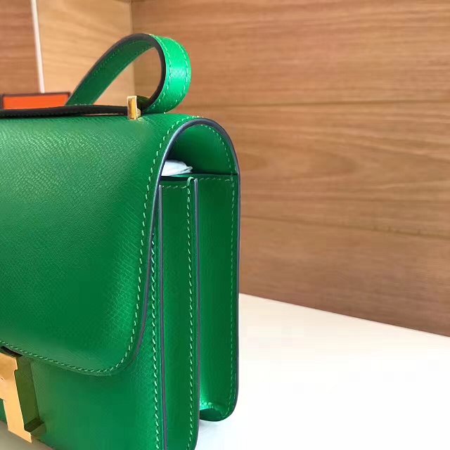 Hermes original epsom leather constance bag C23 green