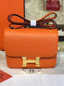 Hermes original epsom leather constance bag C23 orange