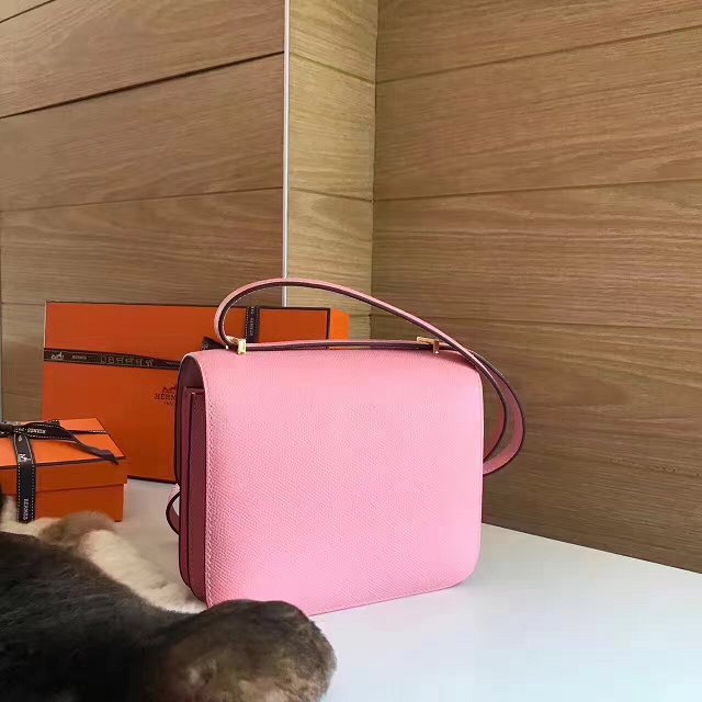 Hermes original epsom leather constance bag C23 pink