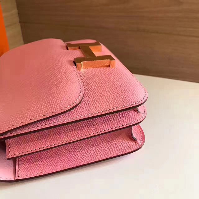 Hermes original epsom leather constance bag C23 pink