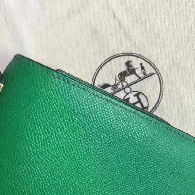 Hermes original epsom leather small constance bag C19 green