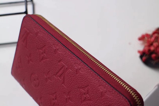 Louis vuitton monogram empreinte zippy wallet M61865 bordeaux