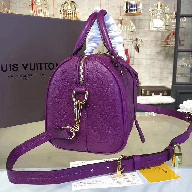 Louis vuitton original monogram empreinte speedy 25 M42401 purple