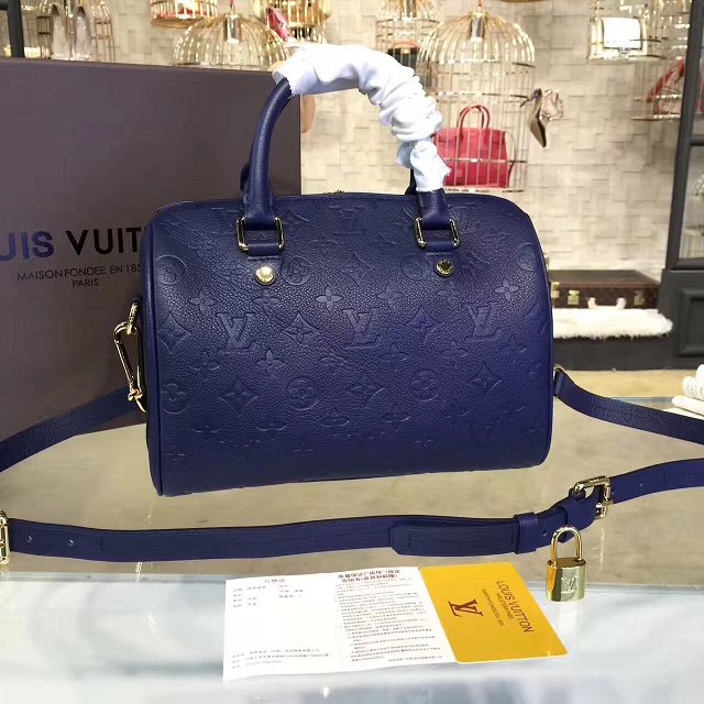 Louis vuitton original monogram empreinte speedy 30 M42406 blue