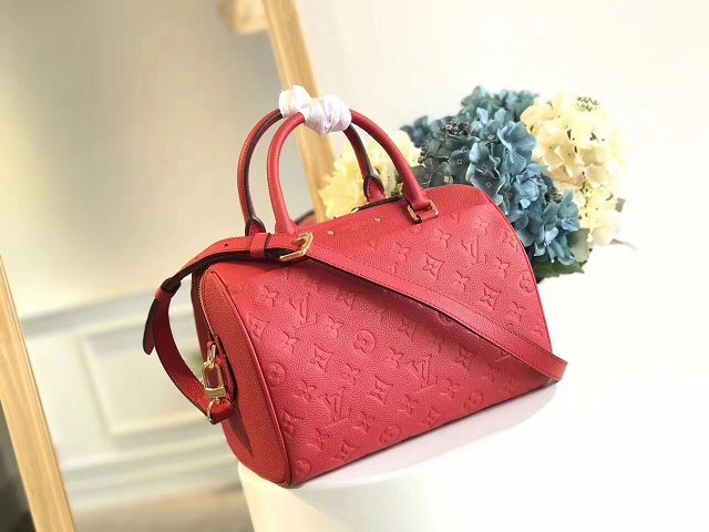 Louis vuitton original monogram empreinte speedy 30 M42406 red