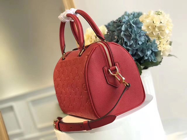 Louis vuitton original monogram empreinte speedy 30 M42406 red