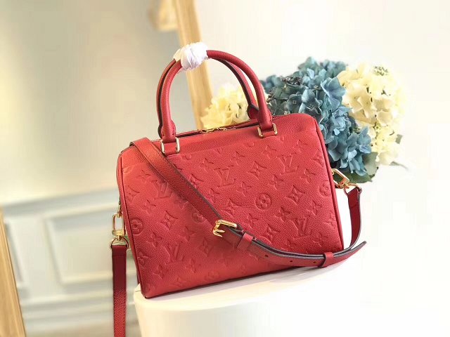 Louis vuitton original monogram empreinte speedy 30 M42406 red