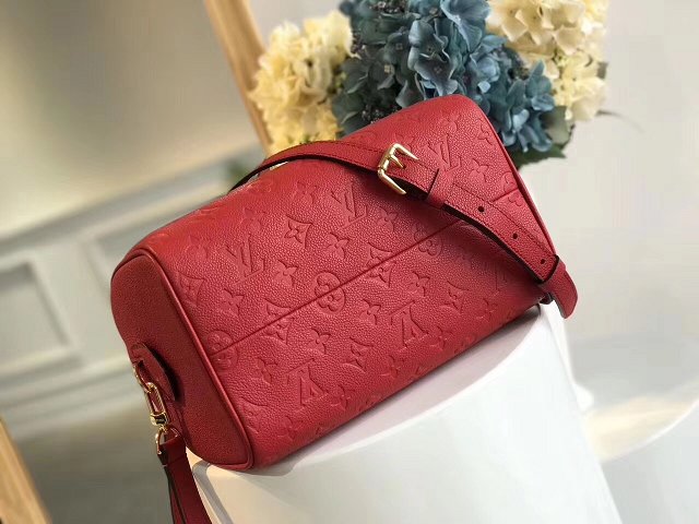 Louis vuitton original monogram empreinte speedy 30 M42406 red