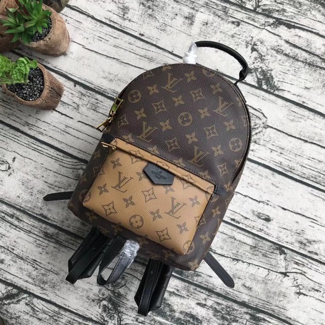 Louis vuitton original monogram reverse palm springs backpack pm M43116