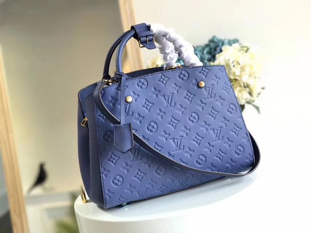 Louis vuitton original monogram empreinte montaigne BB M41053 blue