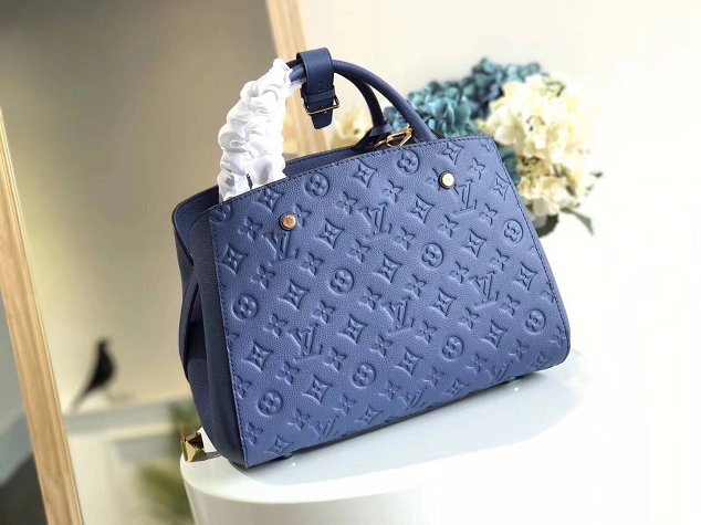 Louis vuitton original monogram empreinte montaigne BB M41053 blue