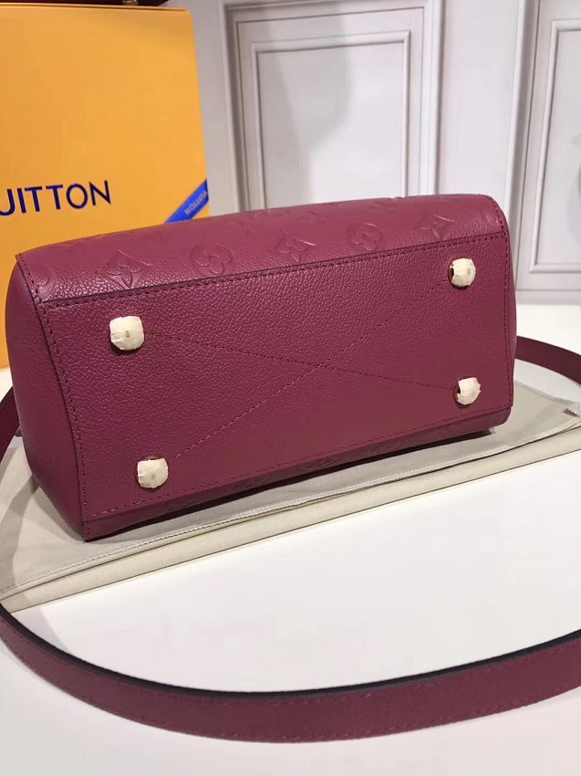 Louis vuitton original monogram empreinte montaigne BB M41053 burgundy