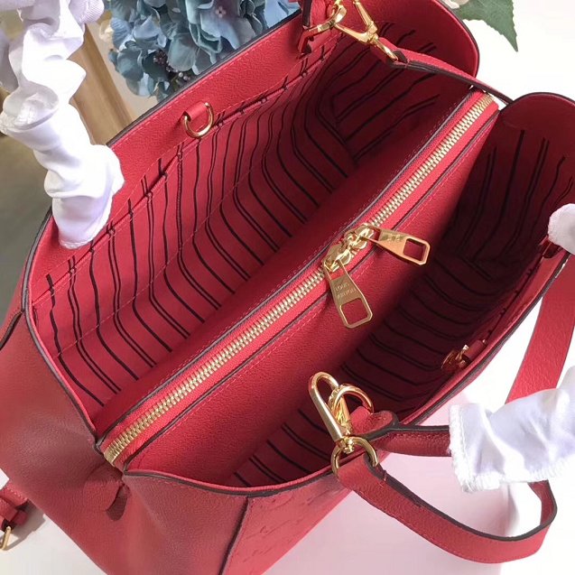 Louis vuitton original monogram empreinte montaigne BB M41053 red