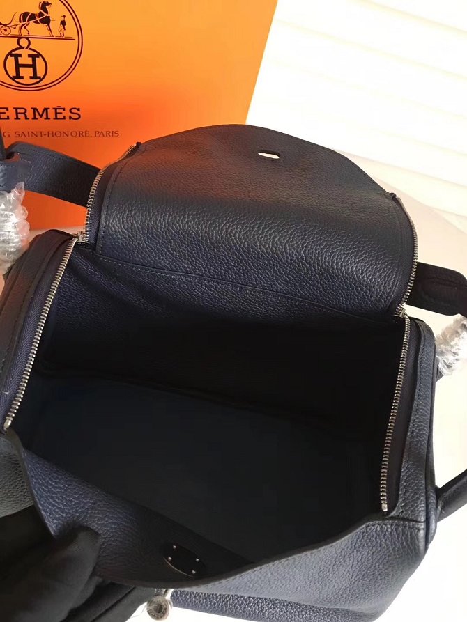 Hermes original top togo leather small lindy 26 bag H26 black