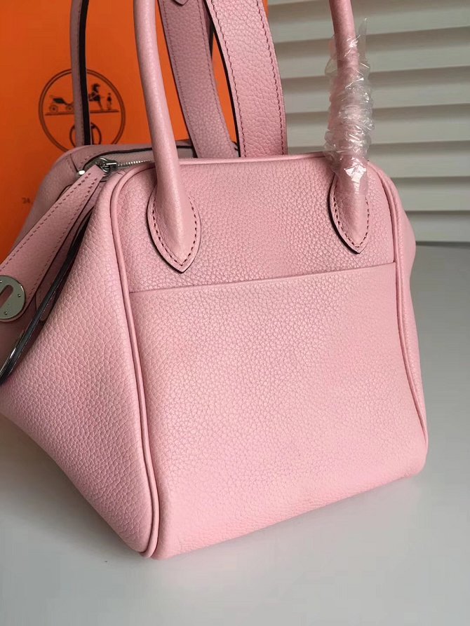Hermes original top togo leather small lindy 26 bag H26 pink