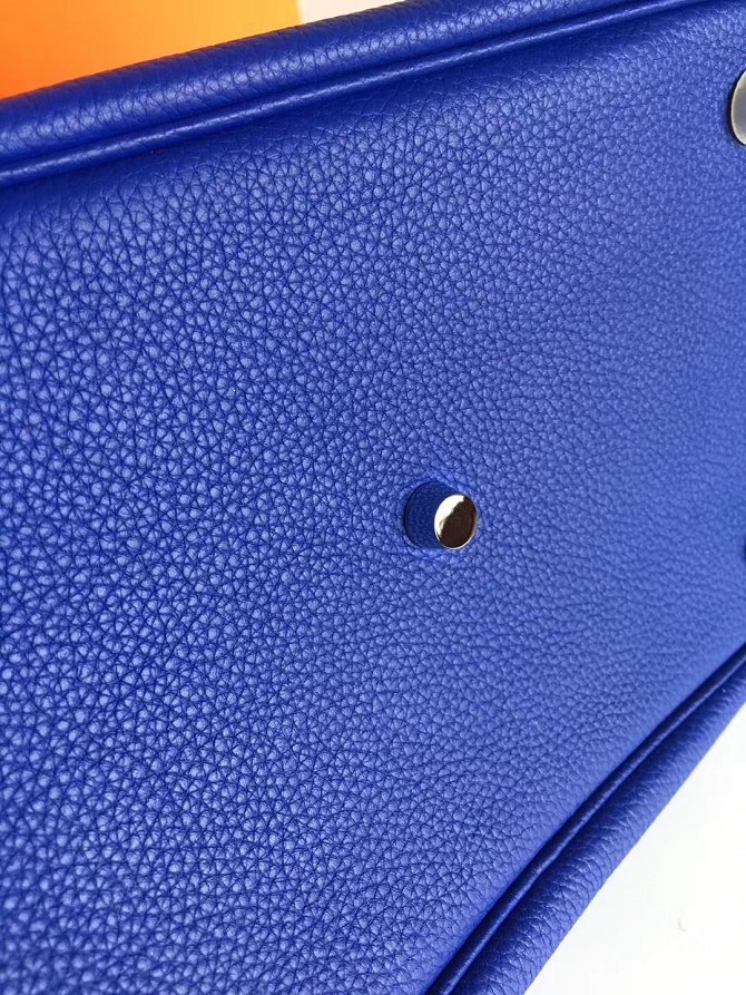 Hermes original top togo leather medium lindy 30 bag H30 blue