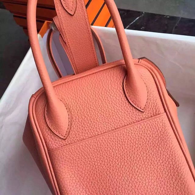 Hermes original top togo leather medium lindy 30 bag H30 coral