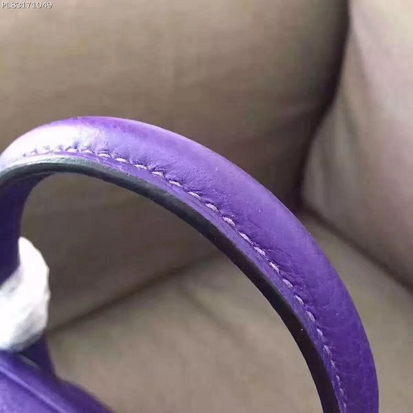 Hermes original top togo leather medium lindy 30 bag H30 purple