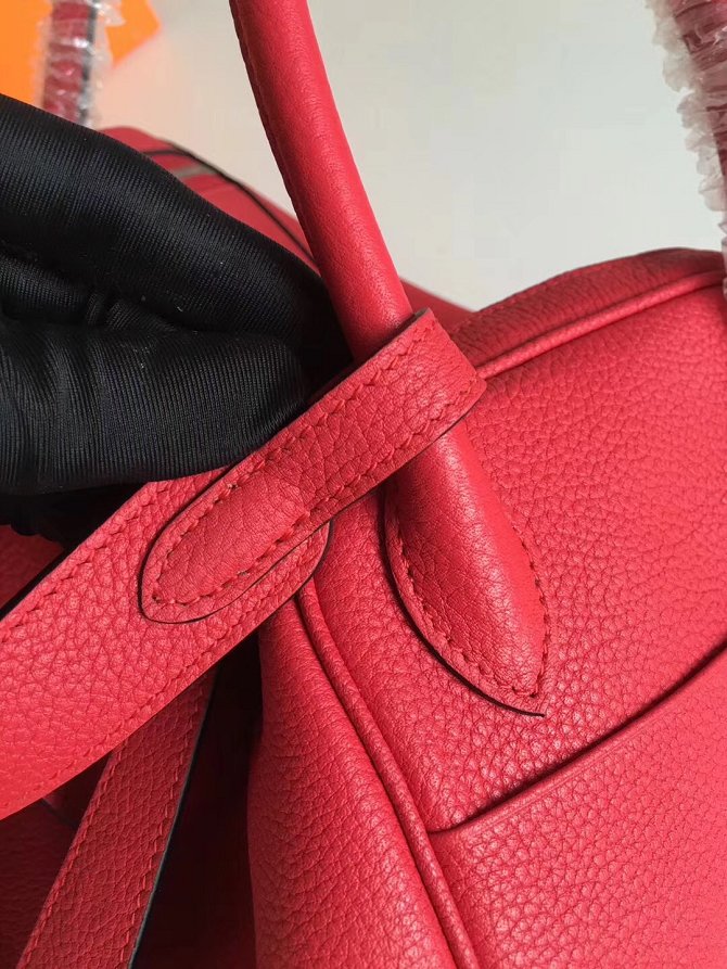 Hermes original top togo leather medium lindy 30 bag H30 red