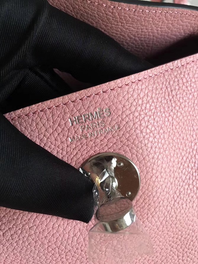 Hermes original top togo leather large lindy 34 bag H34 pink