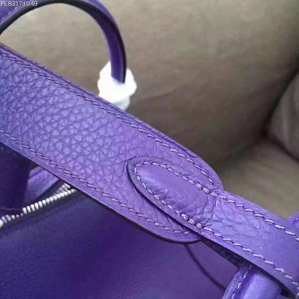 Hermes original top togo leather large lindy 34 bag H34 purple