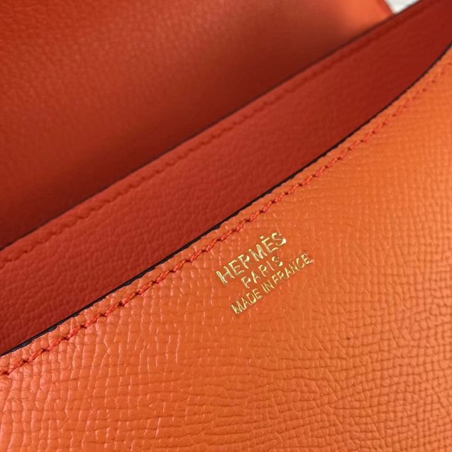 Hermes epsom leather constance 23 bag C230 orange