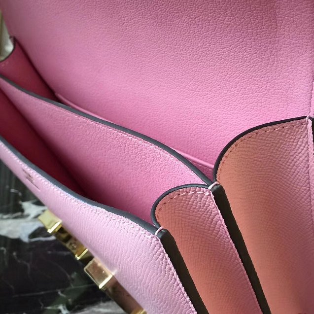 Hermes epsom leather constance 23 bag C230 pink