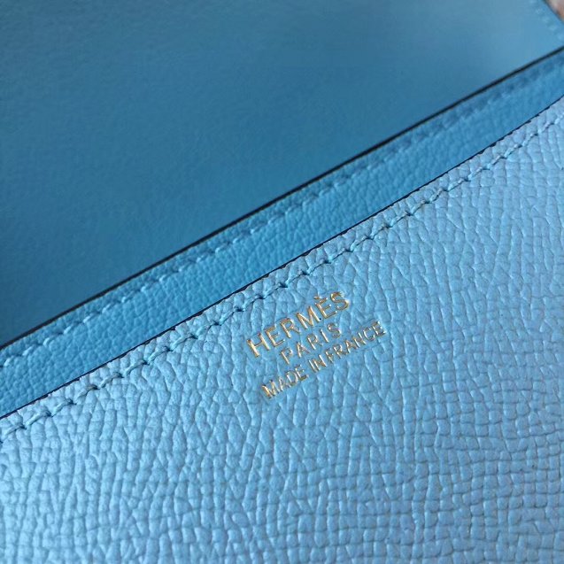 Hermes epsom leather constance 23 bag C230 sky blue