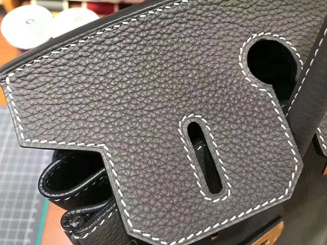 Top hermes 100% totally handmade original togo leather birkin 35 bag H350 dark gray