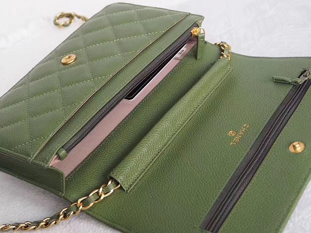 CC original caviar leather woc chain bag 33814 olive