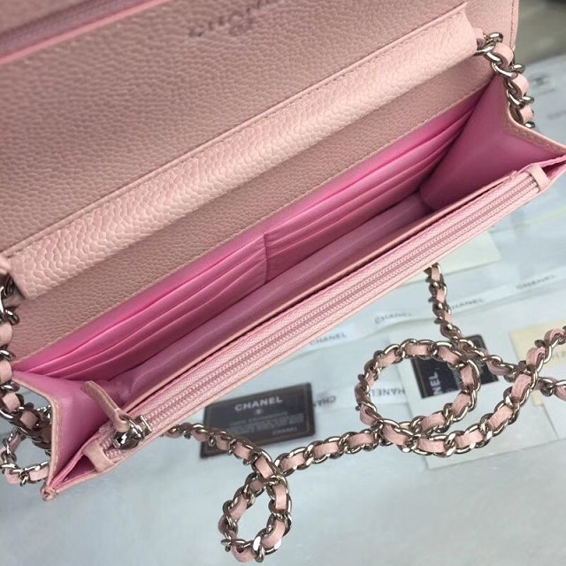 CC original caviar leather woc chain bag 33814 pink