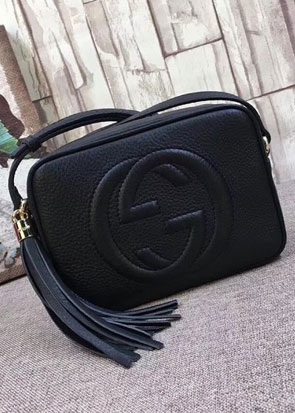 GG original calfskin leather shoulder bag 308364 black