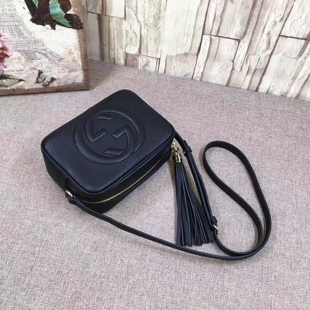 GG original calfskin leather shoulder bag 308364 black