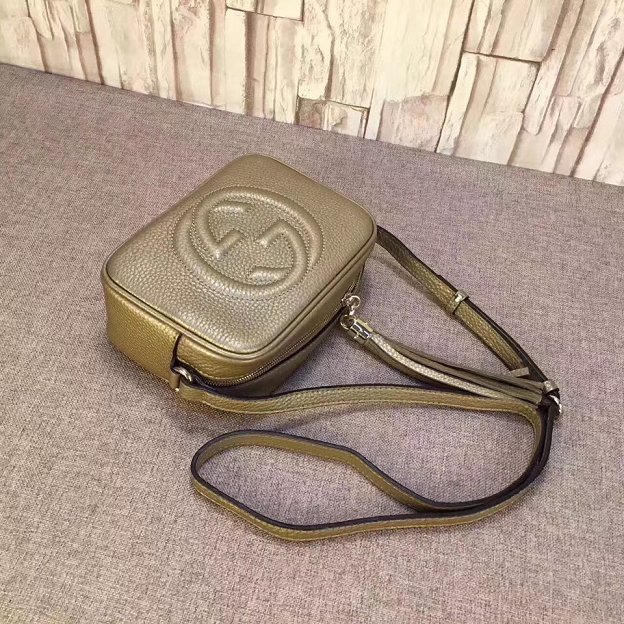 GG original calfskin leather shoulder bag 308364 gold