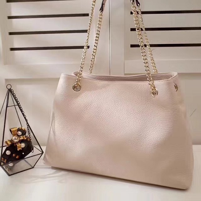 GG original calfskin leather tote bag 308982 white