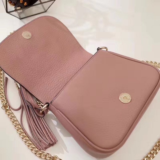 GG original calfskin mini shoulder bag 323190 pink
