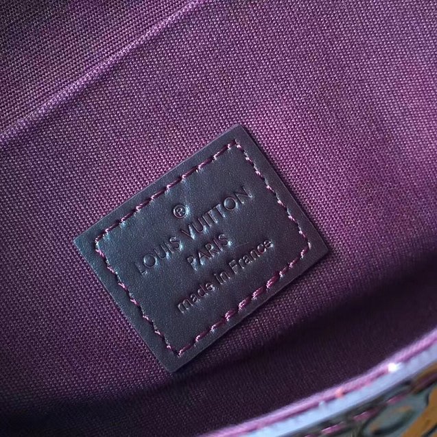 2018 louis vuitton original monogram vernis pochette felicie M61267 burgundy