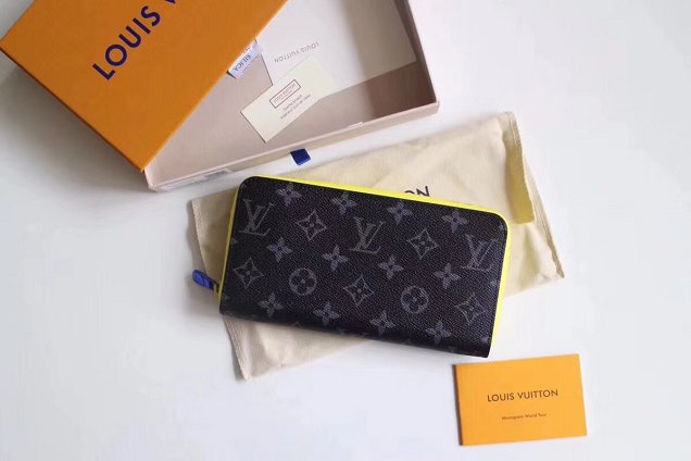 Louis vuitton original monogram zippy wallet M60017 yellow